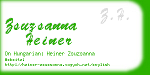 zsuzsanna heiner business card